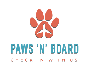 Paws 'N' Board Logo - big, red
